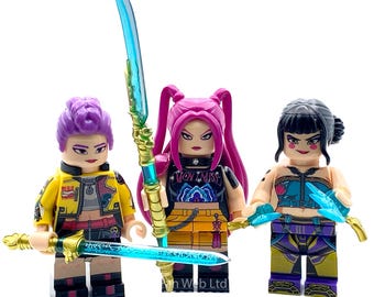 Custom Demon Hunters Set of 3 Mini Block Figures Pop Singers