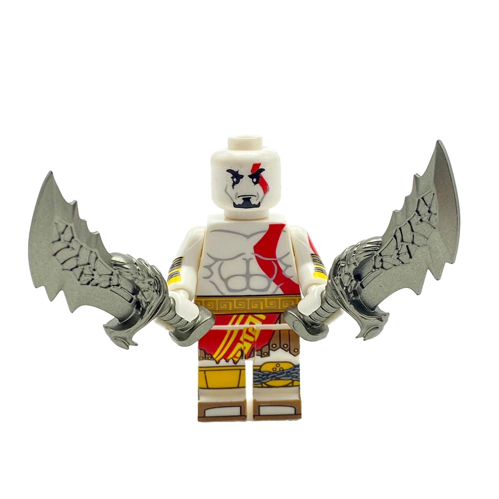 Kratos God of War Custom Mini-Figure Video Game Figure Blades of Chaos Hand  Assembled Gaming MiniFigure