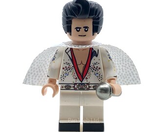 Elvis Presley Mini Custom Figure Rock n Roll The King  Assembled Mini Block Figure