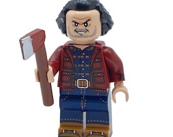 Horror Movie Mini Custom Figure Jack Torrance The Shining Hand Assembled Mini Block Figure