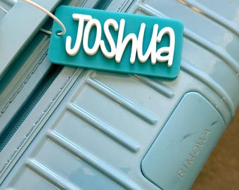 Personalized Retro Name Acrylic Keychain, Acrylic Name Tag, Backpack Name Tag, Diaper Bag, Custom, Lunchbox Name Tag, Luggage Tag