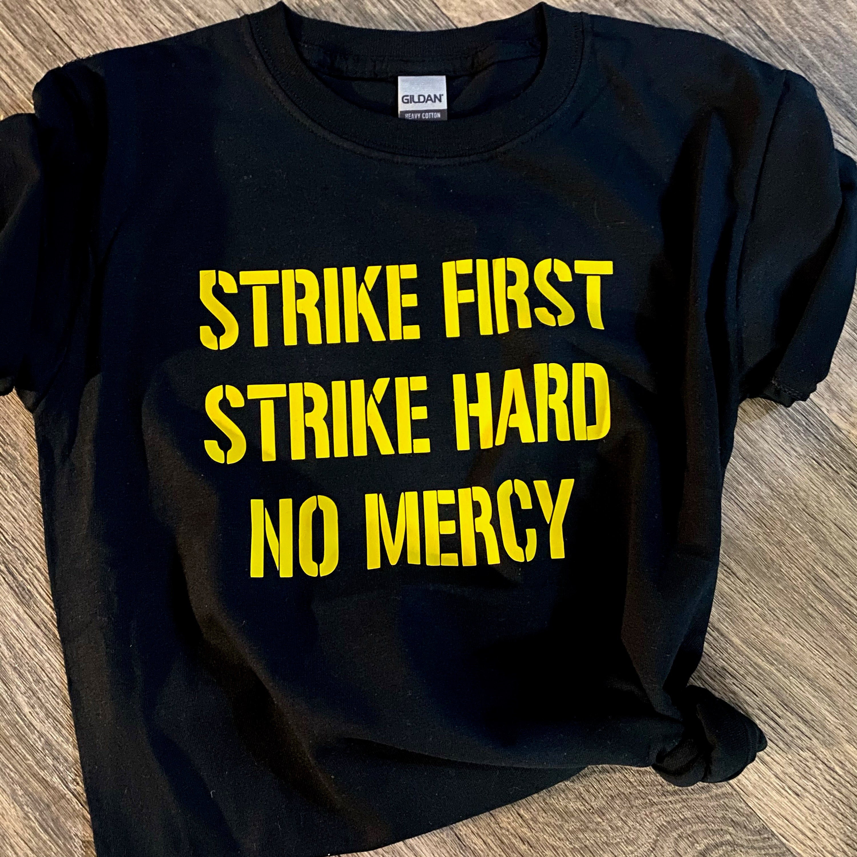 COBRA KAI T-SHIRT Strike First Hard No Mercy Karate Kid MMA TV Show TEE TOP