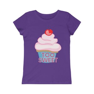 Cupcake Too Sweet Girls Princess Tee