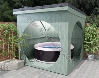 pic Lay Z Hot Tub Shelter Ideas spa plans etsy