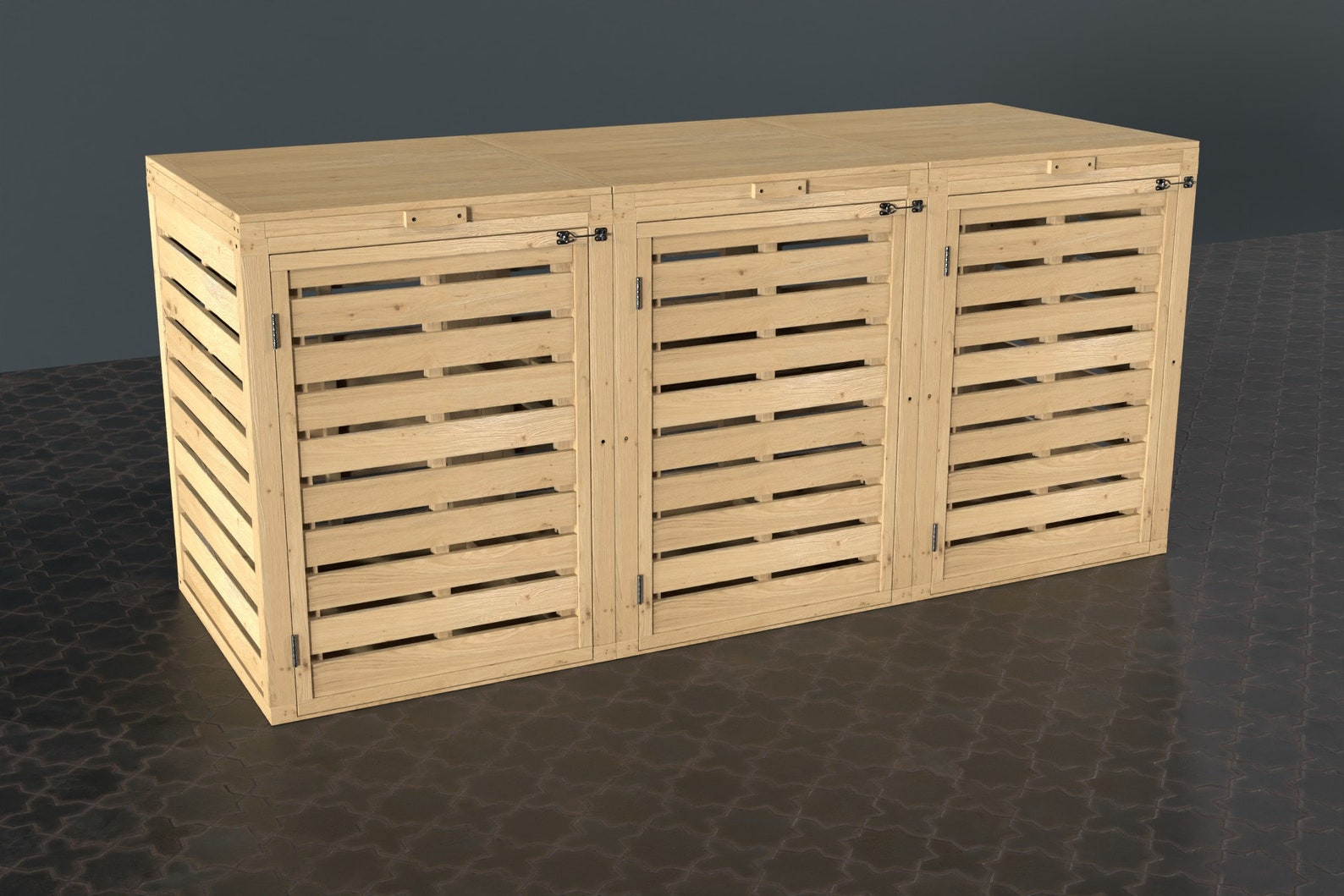 Quad Triple Double and Single Garbage Trash Wheelie Bin - Etsy