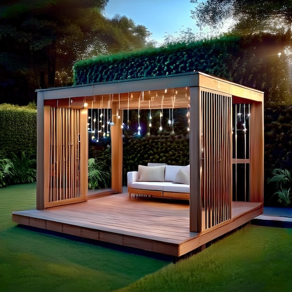 Garden Pergola Plan, DIY Woodwork Project (PDF Download)