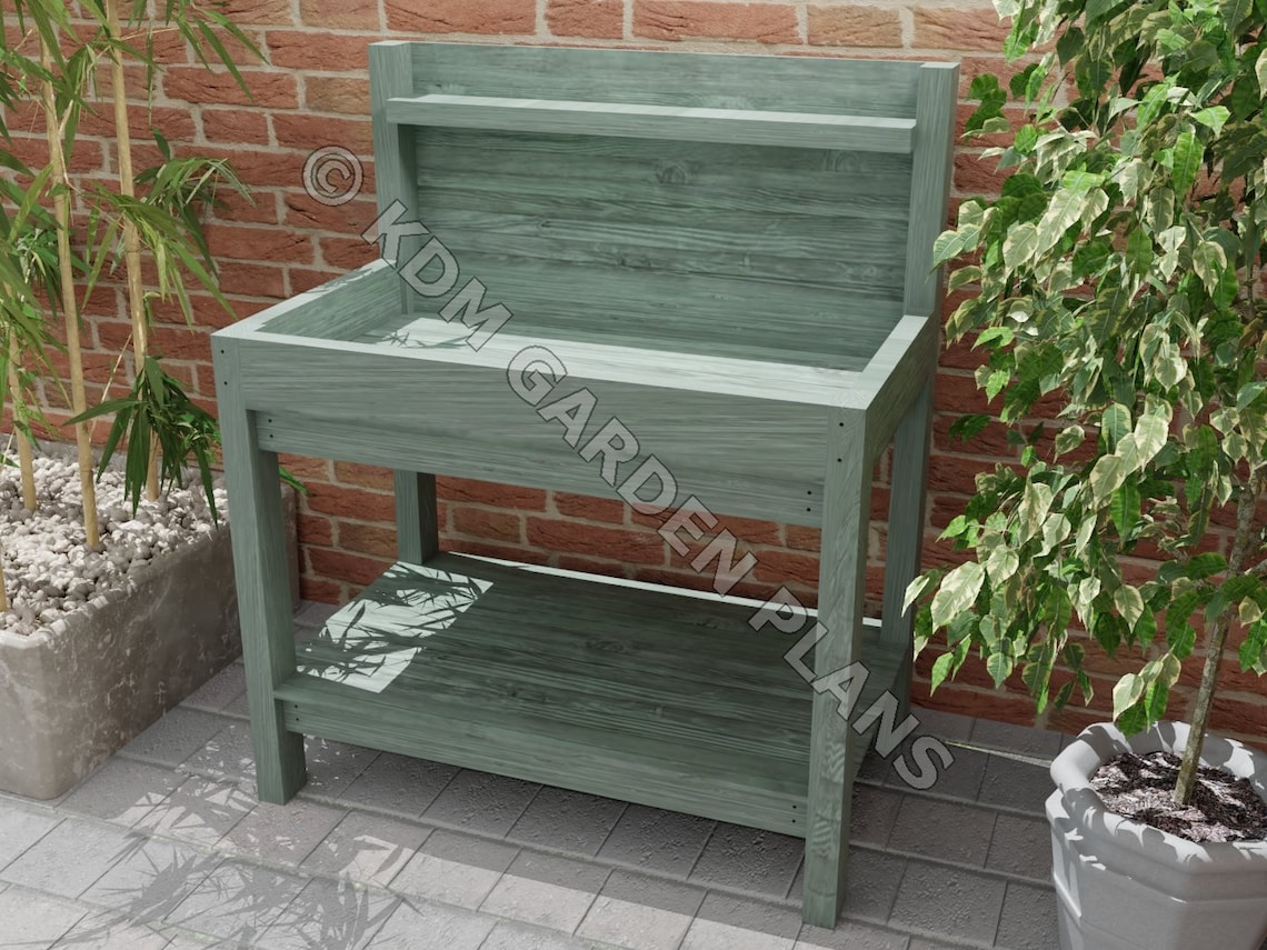 Wooden Garden Potting Table DIY 1m X 0.6m build Plans Only No Etsy UK