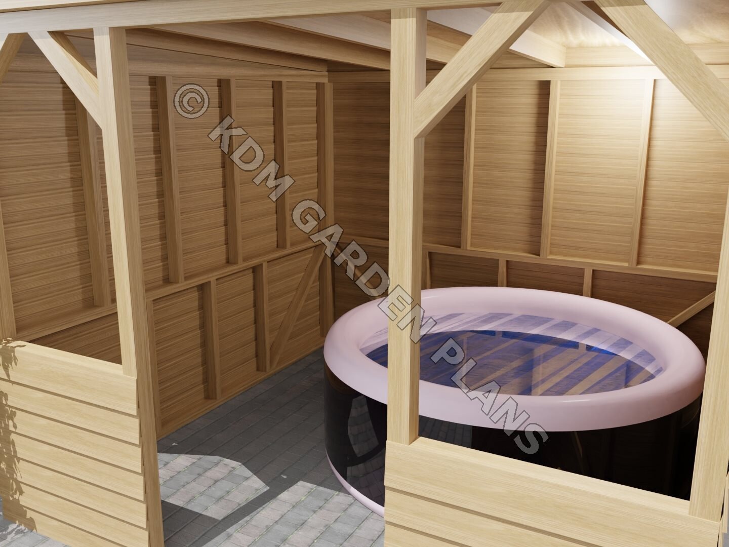 Hot Tub Spa Shelter 3.0mx3.0m build Plans Only No Materials Etsy UK