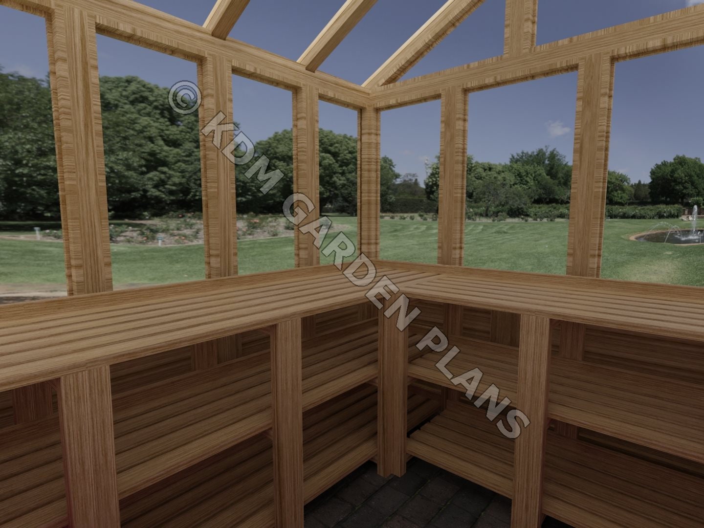 Modular Wooden Greenhouse Staging Bench Build Plans Do It Etsy UK