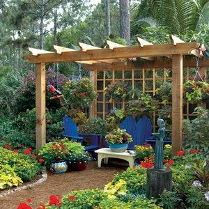 Plans for Shaded Wooden Pergola 3m x 4m (10ft x 13ft) DIY Digital Woodwork Plans Download Only UK Metric Patio Shade with Cut Lists