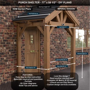 DIY Porch Shelter Plans: Country Style Woodwork (US Imperial PDF Download)