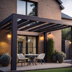 Plan for Garden Shelter 3.0m x 3.6m (10ft x 12ft) & Deck DIY Digital Woodwork Plan Download UK Metric with Cut Lists Optional Clear Roof
