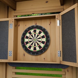Plans for Wooden Dartboard Wall Cabinet 33" x 26 1/2" x 7 3/4" for Darts Woodwork Plans Only US Imperial Excludes Materials