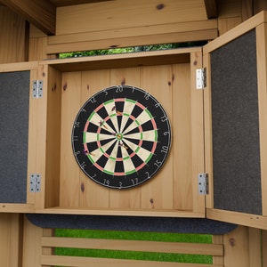 Plans for Wooden Dartboard Wall Cabinet 65cm x 71cm x 18cm for Darts Woodwork Plans Only UK Metric with Cut Lists