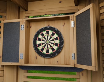 Plans for Wooden Dartboard Wall Cabinet 65cm x 71cm x 18cm for Darts Woodwork Plans Only UK Metric Excludes Materials