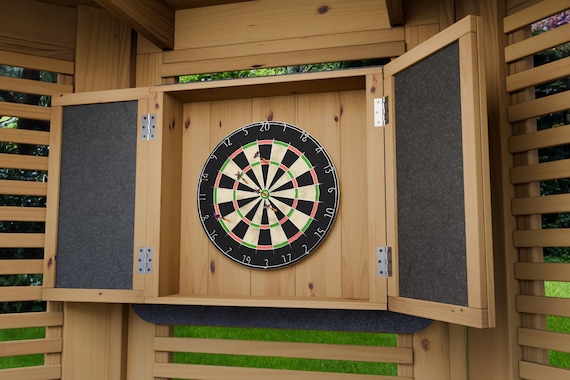 木製ダーツボード壁キャビネットの設計図 65 cm x 71 cm x 18 cm