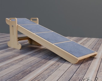 Piani per rampa regolabile per cani di piccola taglia da 34 cm a 54 cm, fai da te, progetti digitali per la lavorazione del legno, scaricabili solo in formato metrico del Regno Unito con elenchi di taglio
