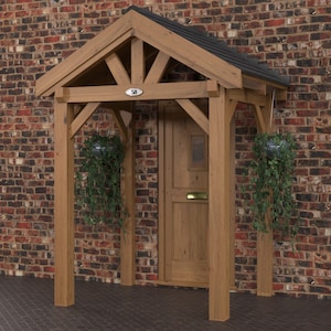 Plans for Wooden Porch Shelter 1.5m x 2m Digital Woodwork Plans Download Only UK Metric Countryside Style with Cut Lists