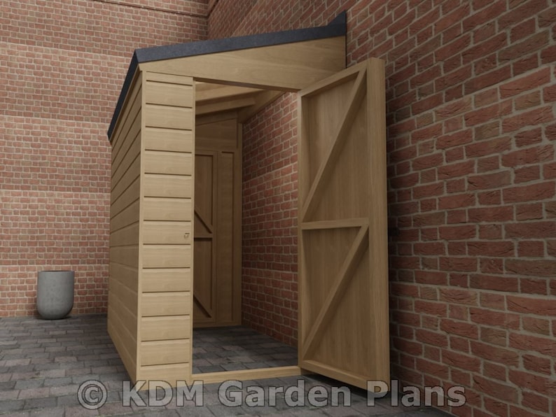 Wooden Garden Lean to Shed woodwork Plans Only No Materials Etsy