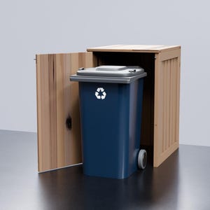 Cheap Bin Store Recycled Pallet Wheelie Bin Store Single, Double, Triple, Quad Digital Woodwork Plans only UK Metric with Cut Lists