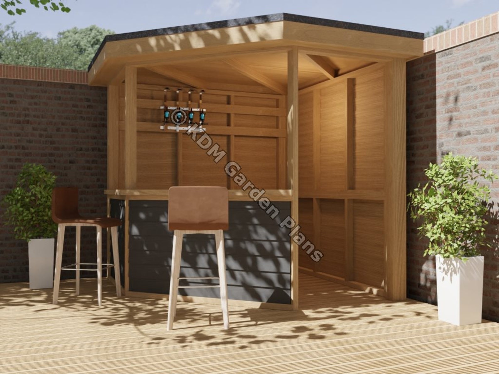 Small Home Octagonal Corner Garden Bar 2.1x2.1m Cocktail BBQ Etsy