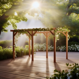 Plans for Wooden Garden Pergola 2.5mx4m DIY Digital Woodwork Plans Download Only UK Metric with Cut Lists