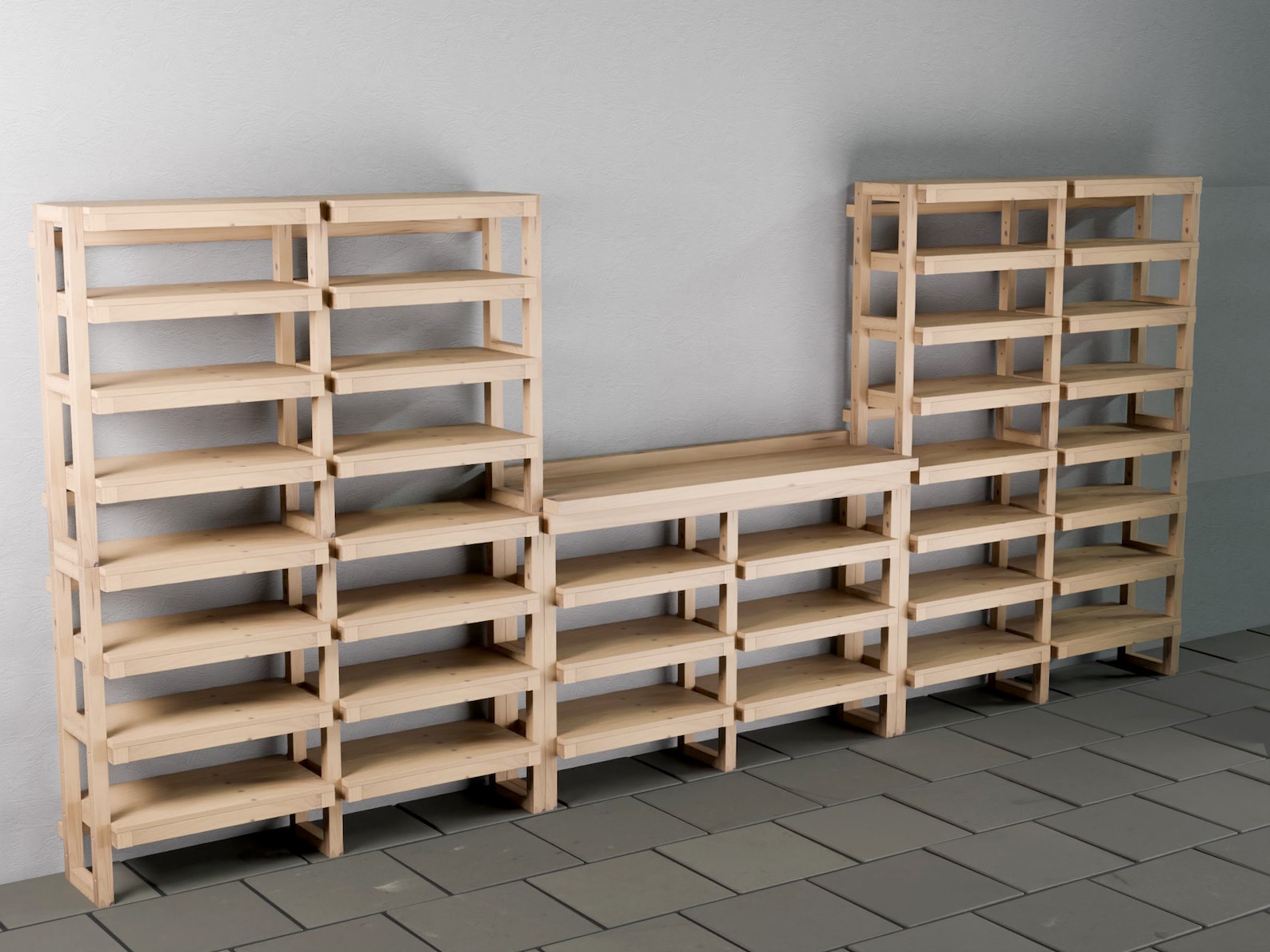Plans for Modular Wooden Workshop Shelving and Workbench Woodwork Plans ...