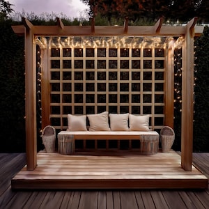 Plans for Shaded Wooden Garden Pergola 10ft x 13ft DIY Digital Woodwork Plans PDF Download Only US Imperial Patio Shade with Cut Lists