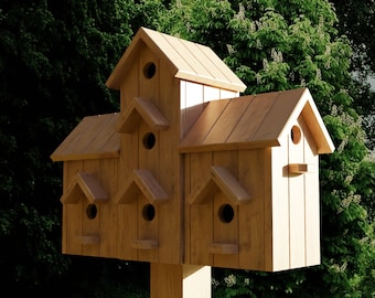 Planos para un jardín de madera Planos de construcción de la casa Seven Bird Box Hágalo usted mismo Instrucciones de carpintería digital Solo métrico del Reino Unido No incluye materiales