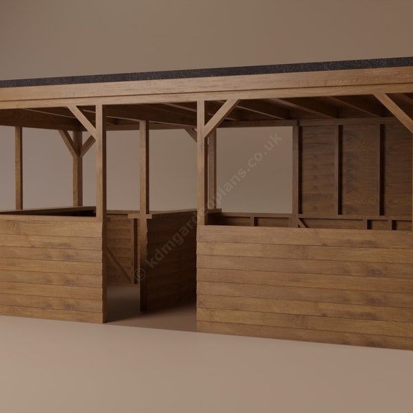 Pläne für Holzgrill / Spa-Schutz / Hausbar 2,7 m x 5,25 m DIY Digitale Holzarbeitspläne Nur UK Metric Ohne Materialien