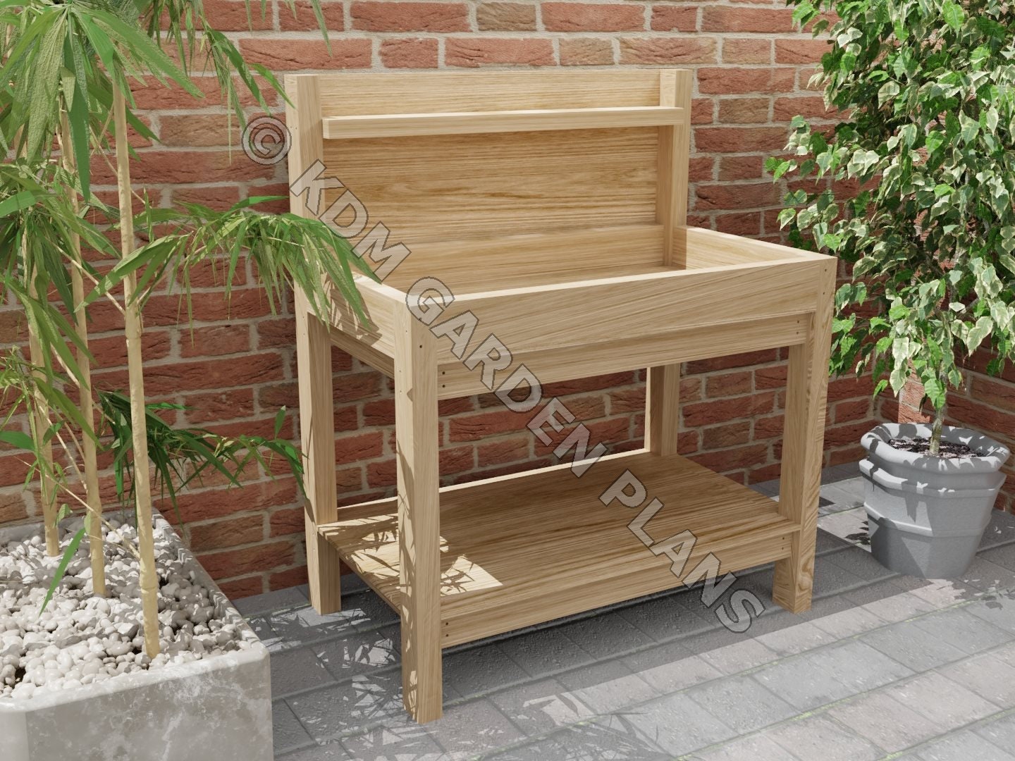 Wooden Garden Potting Table DIY 1m x 0.6m Build Plans Only No | Etsy