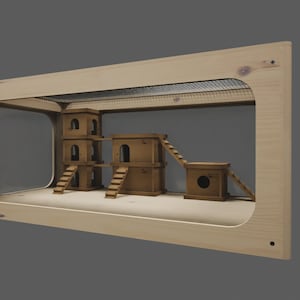 Picture of Plans for Wooden Clear Sided Cage Mice Hamster Gerbil 0.85mx0.4mx0.38m ...