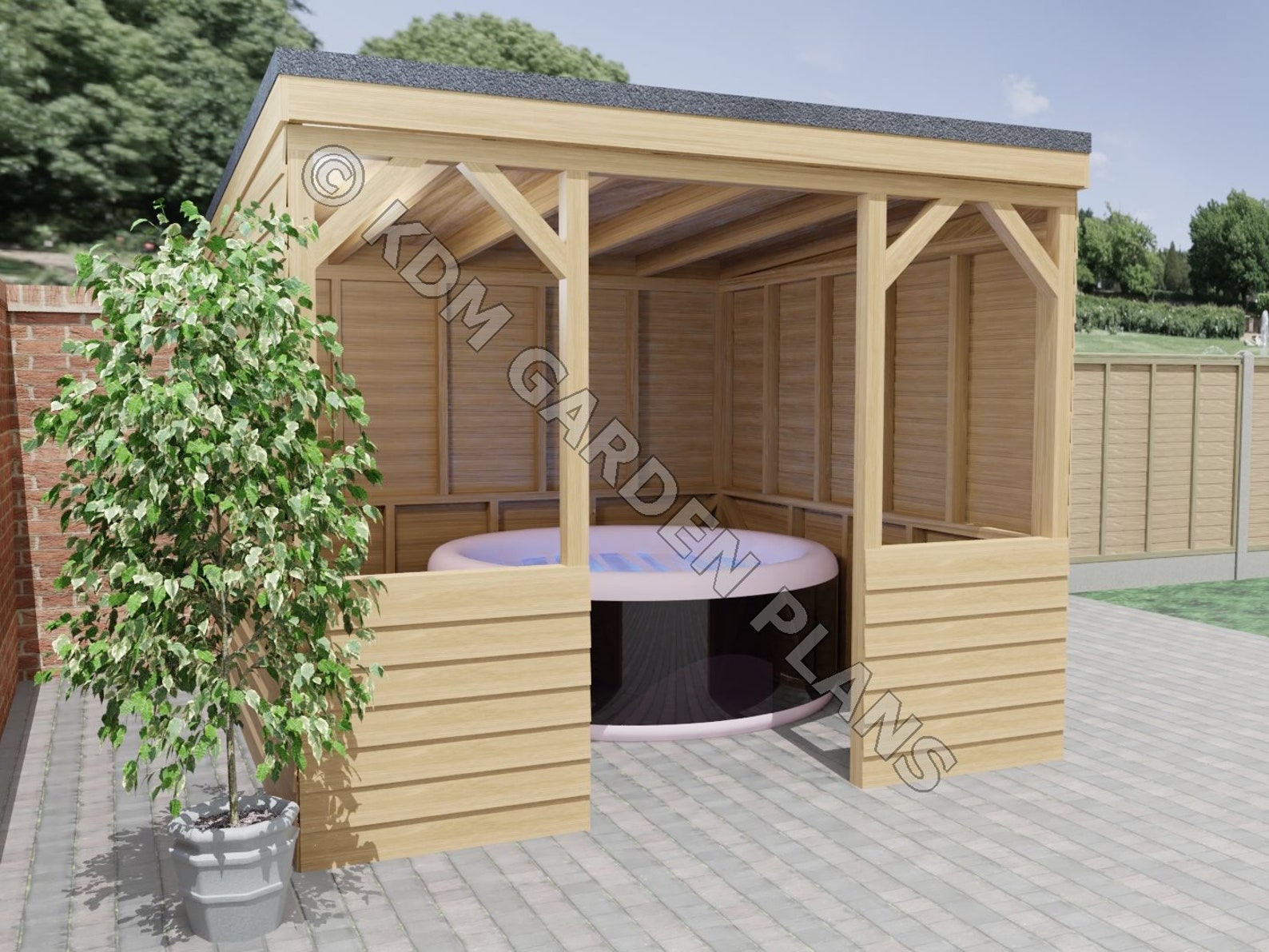 Hot Tub Spa Shelter 3.0mx3.0m build Plans Only No Materials Etsy UK