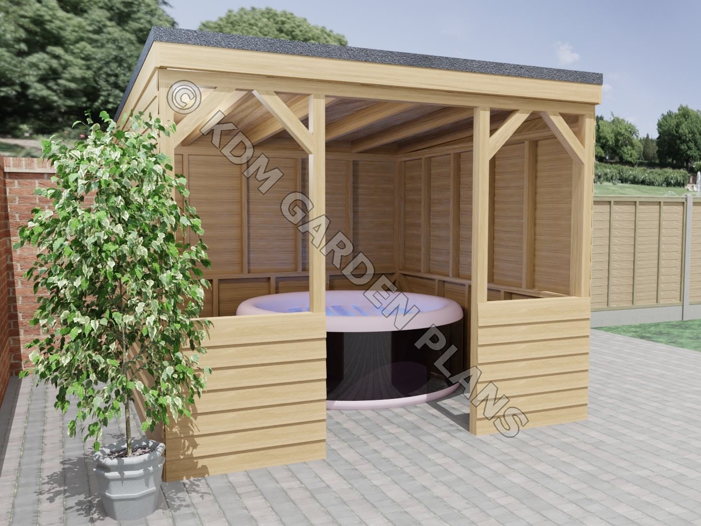 Hot Tub Shelter 3.0mx3.0m build Plans Only No Materials - Etsy