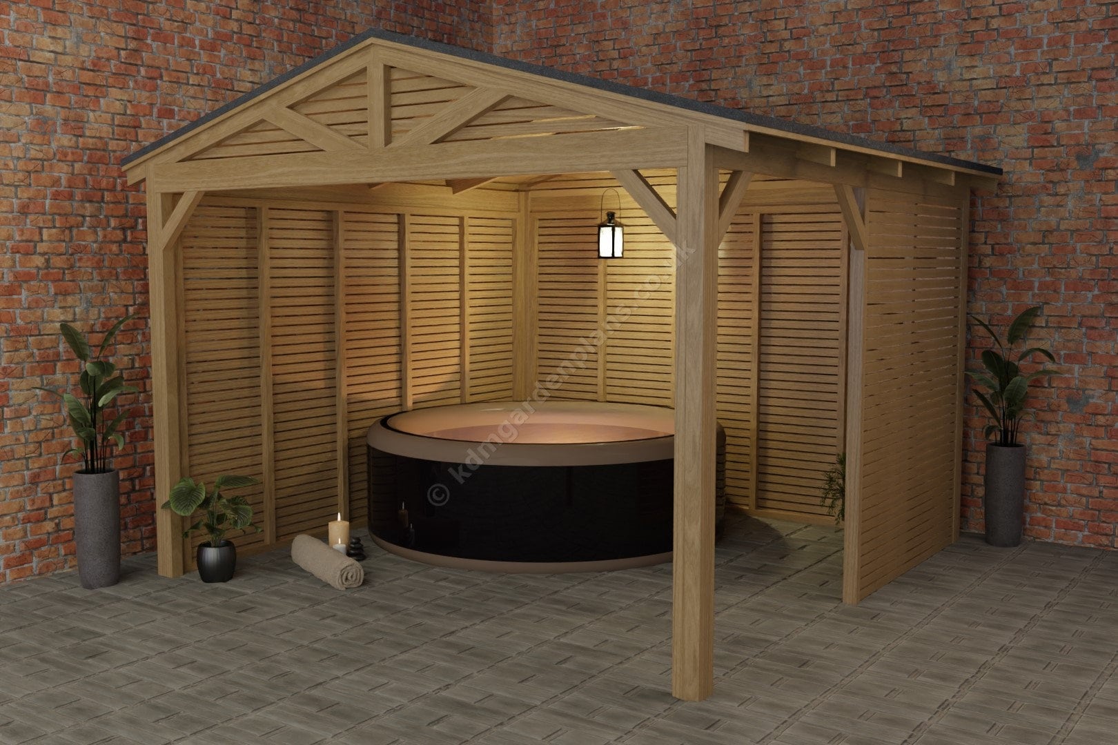 Hot tub shelter with bar cheap