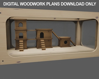 Pläne für Holzkäfig mit klaren Seiten, Mäuse, Hamster, Meerschweinchen, 0,85 mx 0,4 mx 0,38 m