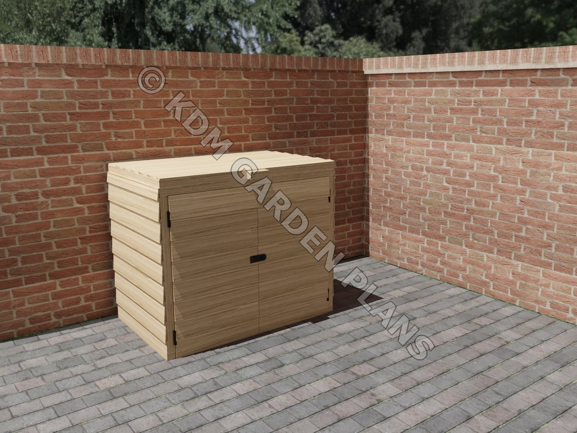Wooden Double Wheelie Bin Store DIY build Plans Only No Etsy