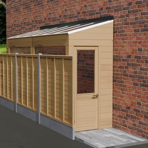 Plans for Wooden Narrow Covered Lean To Side of House Shelter 1.2m Digital Woodwork Plans Download UK Metric with Cut Lists Clear Roof
