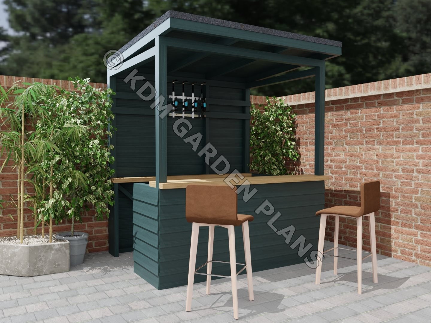 Plans pour maison en bois jardin piscine abri barbecue style tiki 5 pi x 6 pi 8 po. Plan numérique de menuiserie à télécharger uniquement en impérial