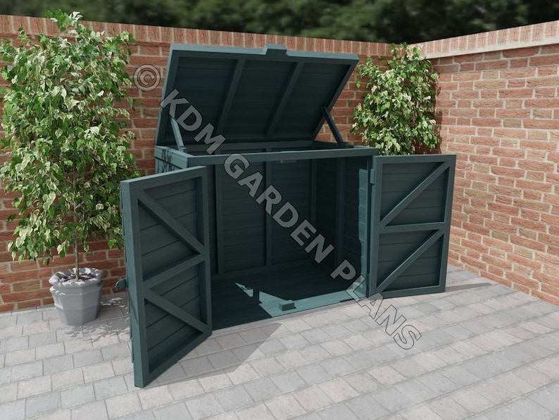 Wooden Double Wheelie Bin Store DIY build Plans Only No Etsy