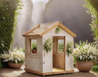 Plans for Small Wooden Play House DIY Digital Woodwork Plans Only UK Metric with Cut Lists