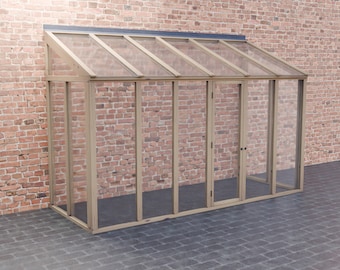 Plans for Large Modular Wooden Lean To Greenhouse 6 Bay Plan 3.85m x 1.42m Digital Woodwork Plans Download PDF UK Metric Excludes Materials