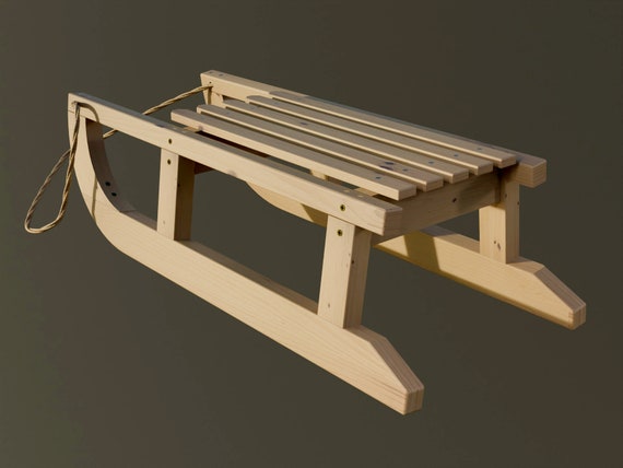 伝統的な木製そりを簡単に作るための設計図 DIY デジタル木工プラン