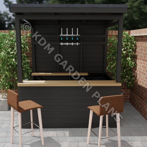 Small Home Corner Garden Bar 2.1x2.1m Cocktail BBQ Bar Etsy