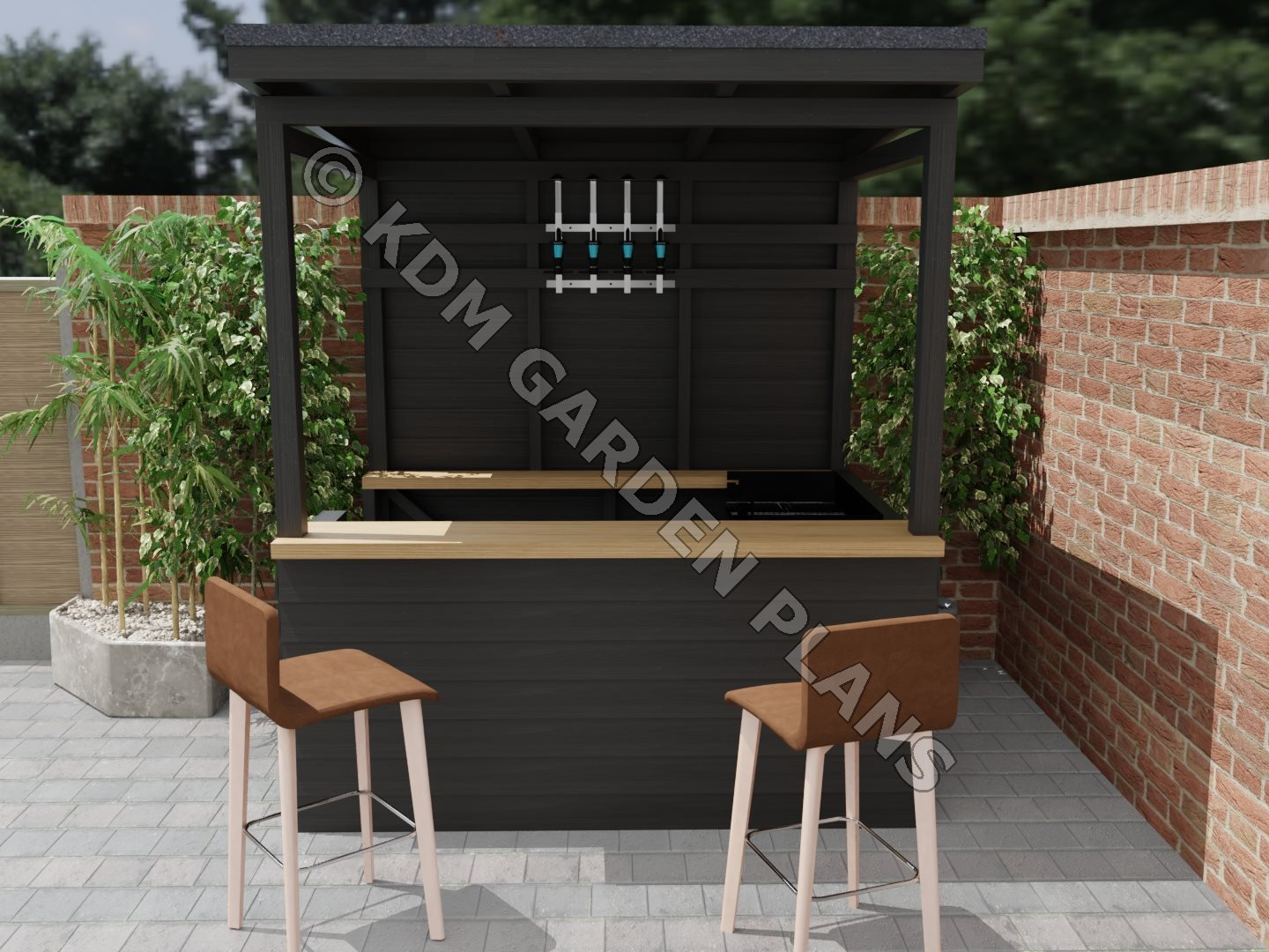 Home Garden Bar / BBQ Shelter Tiki Style 1.5x2m build Plans Etsy UK