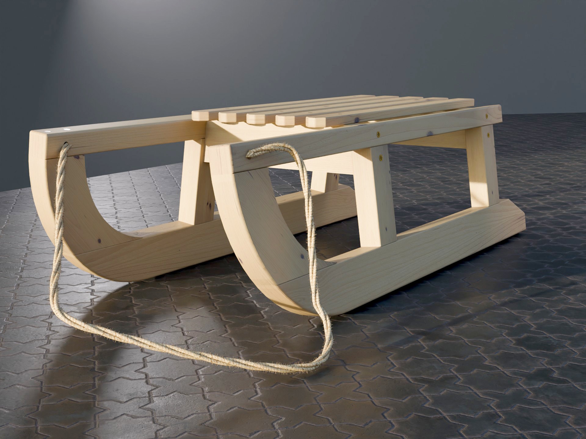 伝統的な木製そりを簡単に作るための設計図 DIY デジタル木工プラン