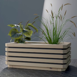 Plans for Modern Wooden Garden Planter Box 36 DIY Digital Woodwork Plans Only US Imperial Inches Excludes Materials 画像 5