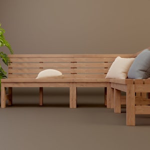 Plannen voor houten tuinterras Modulaire zitplaatsen enkel / dubbel / intern / hoeken - houtbewerkingsplannen alleen voor het VK metrisch met kniplijsten