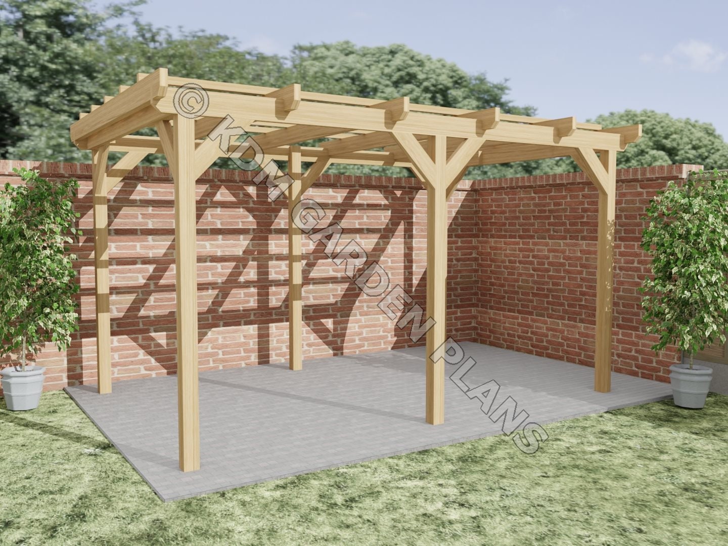 Wooden Garden Pergola 2.5mx4m DIY 