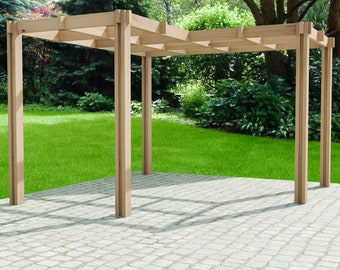 Plans for Wooden Garden Corner Pergola 3.4m x 3.4m (11ft x 11ft) DIY Digital Woodwork Plans Download Only UK Metric Excludes Materials